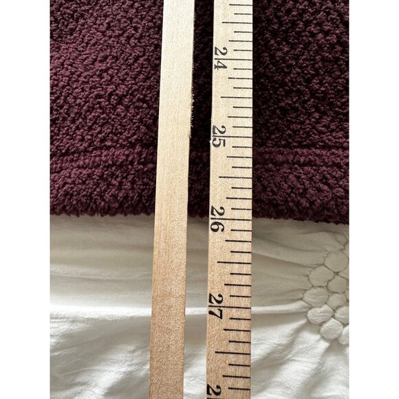 TS X-Large Bordeaux Fleece Pullover Jacket 100% Polyester Shell With Pockets - Picture 9 of 10